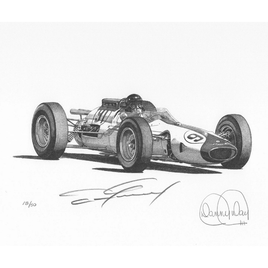 #91 Lola Ford Indy Car Lithograph Signed by Dan Gurney | Danny Day Artwork