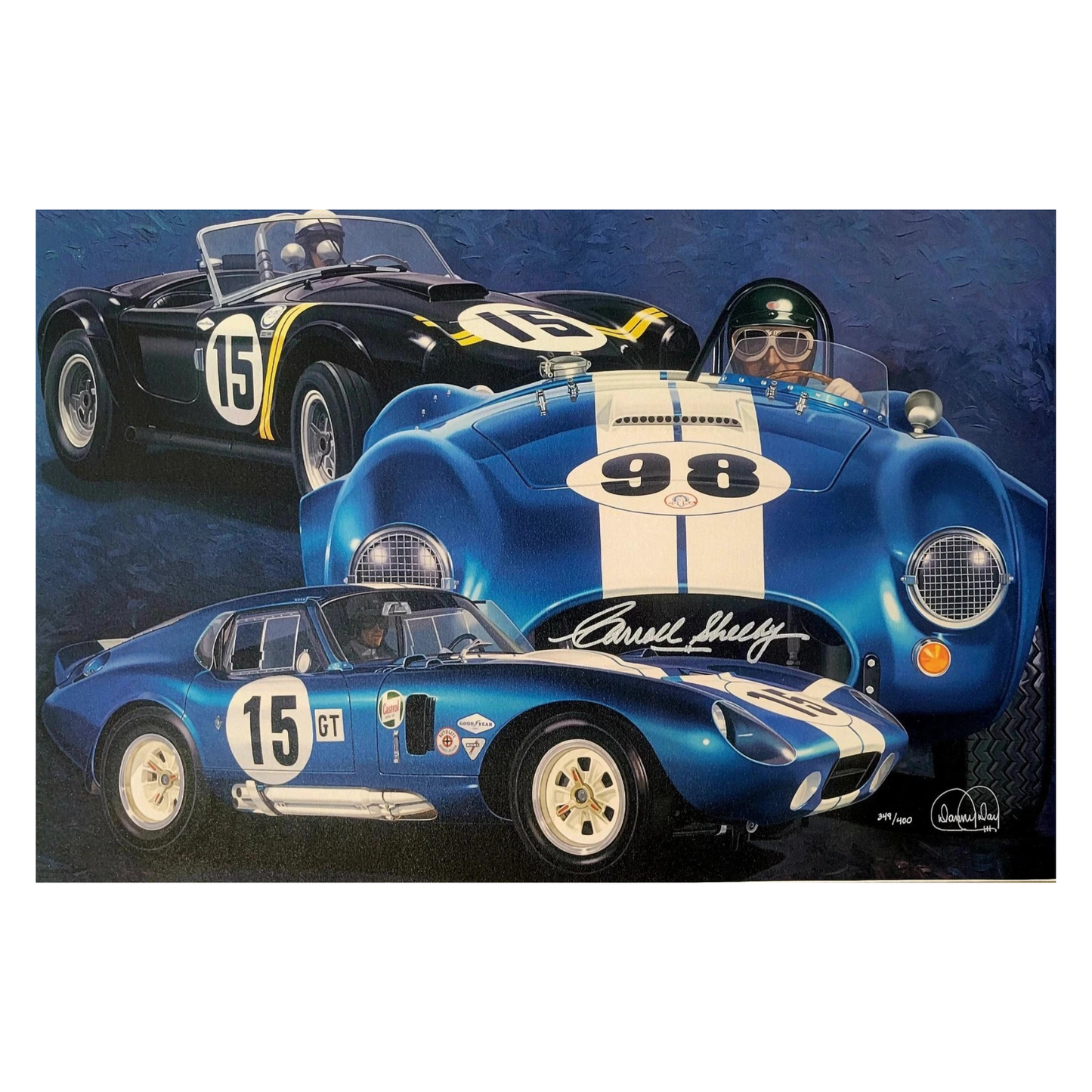 Bitten by the Snake Signed by Carroll Shelby | Danny Day Limited Edition Automotive Artwork
