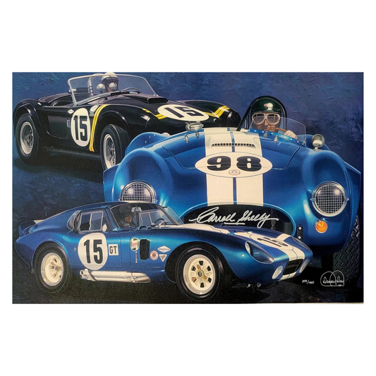 Bitten by the Snake Signed by Carroll Shelby | Danny Day Limited Edition Automotive Artwork