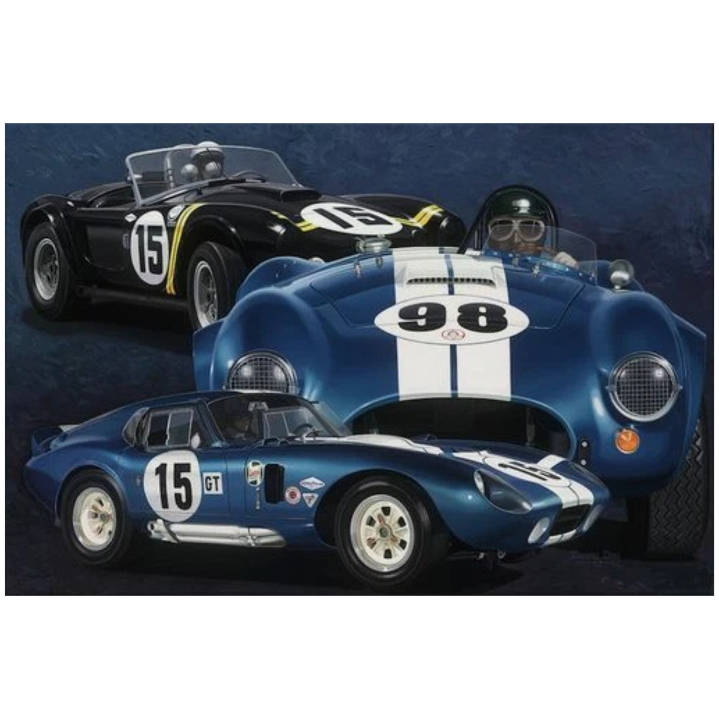 Bitten by the Snake Signed by Carroll Shelby | Danny Day Limited Edition Automotive Artwork
