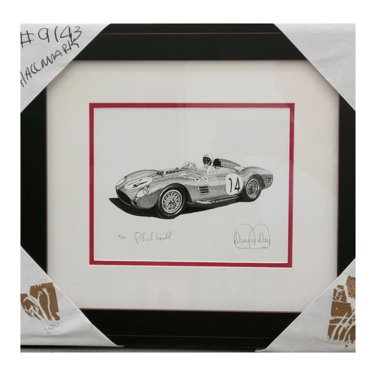 Ferrari 250 Testa Rossa Lithograph Signed by Phil Hill | Danny Day Artwork