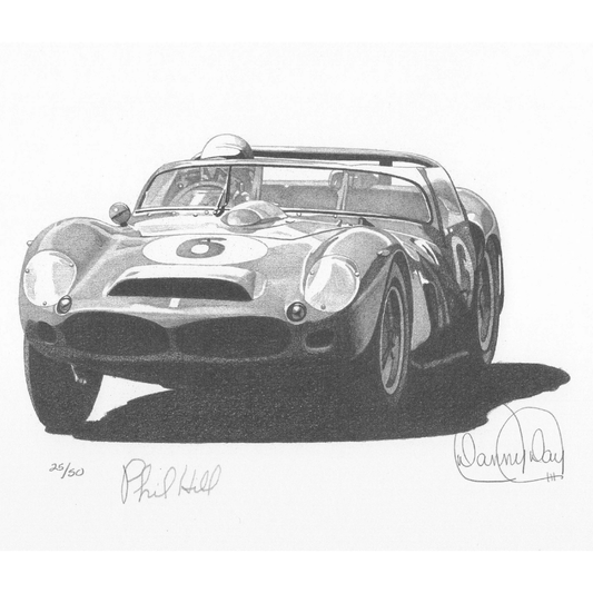 Ferrari 330 TRI/LM Chassis 0808 Lithograph Signed by Phil Hill | Danny Day Artwork