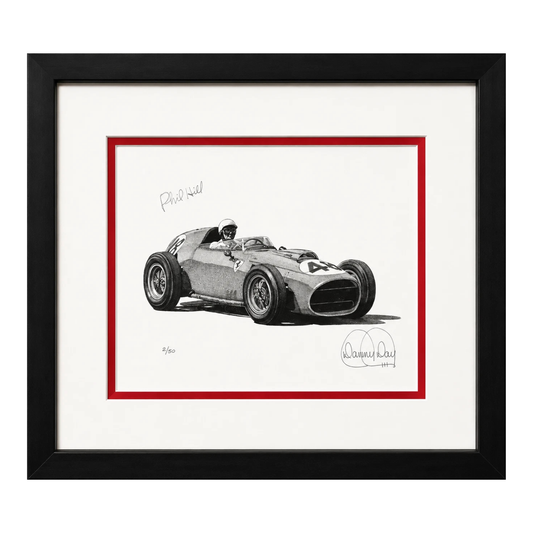 Ferrari Dino 246 F1 Formula One Lithograph Signed by Phil Hill | Danny Day Artwork