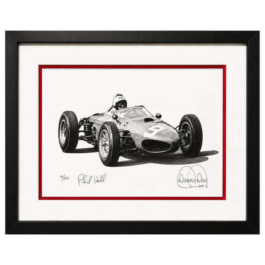 Ferrari Sharknose Formula One Lithograph Signed by Phil Hill | Danny Day Artwork