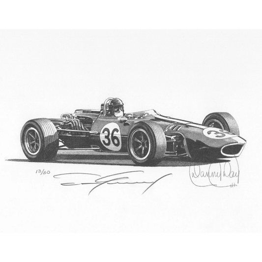 Gurney-Weslake Eagle #36 Formula One Lithograph Side View Signed by Dan Gurney | Danny Day Artwork (Copy)