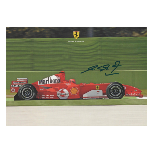 Michael Schumacher Ferrari Factory Photograph Hand Signed | Formula One Memorabilia