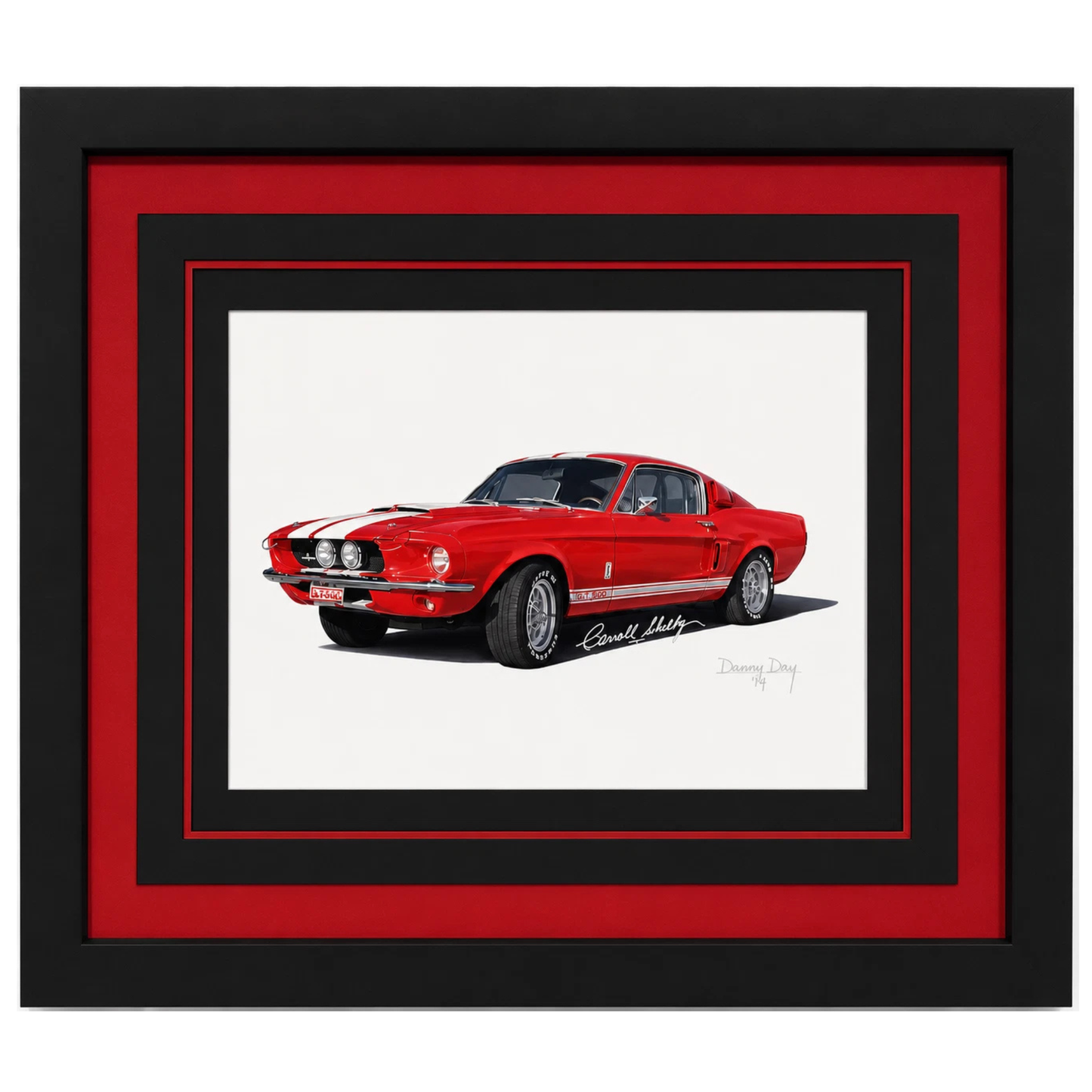 Original 1967 Shelby GT500 Oil Painting Signed by Carroll Shelby | Danny Day Artwork