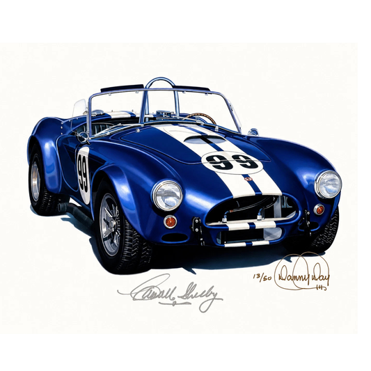 Shelby Cobra Giclée on Canvas Signed by Carroll Shelby | Danny Day Artwork