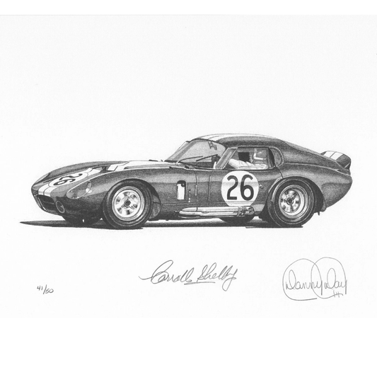 Shelby Daytona Coupe #26 Lithograph Signed by Carroll Shelby | Danny Day Artwork