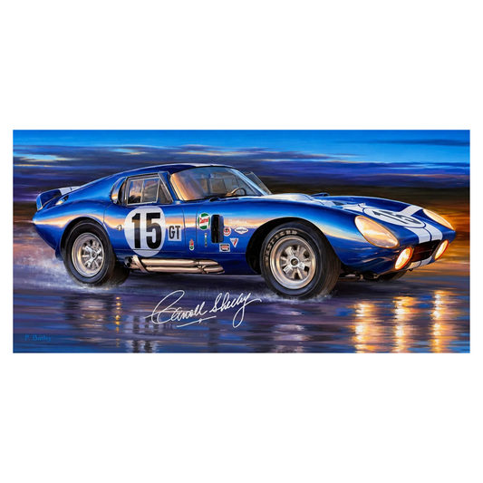 Shelby Daytona Coupe Hand-Embellished Giclée on Canvas Signed by Carroll Shelby | Pat Bailey Artwork
