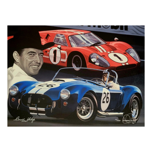 Tribute to Carroll Shelby Giclée on Canvas Signed by Carroll Shelby | Danny Day Artwork